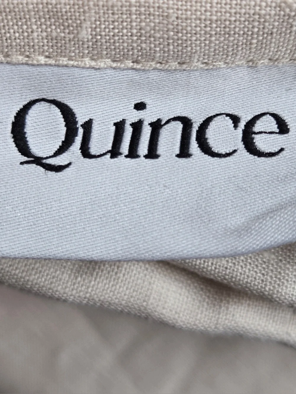 QUINCE Set Of 2 48x108 European Linen True Blackout Curtains Sand 0793